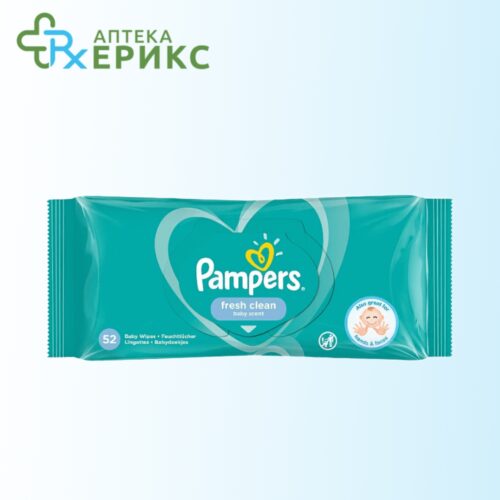 PAMPERS Fresh Clean влажни марамици 52 марамици