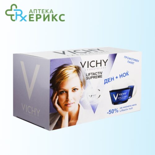 VICHY Liftactiv Supreme промо сет дневна + ноќна крема за сува кожа